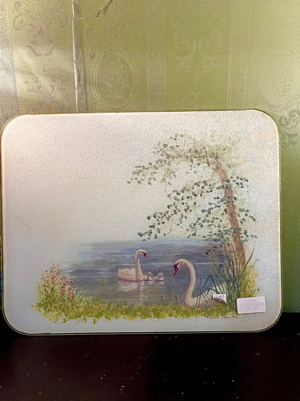 Swan Lake Cutting board 12 Inch Cottagecore Art
