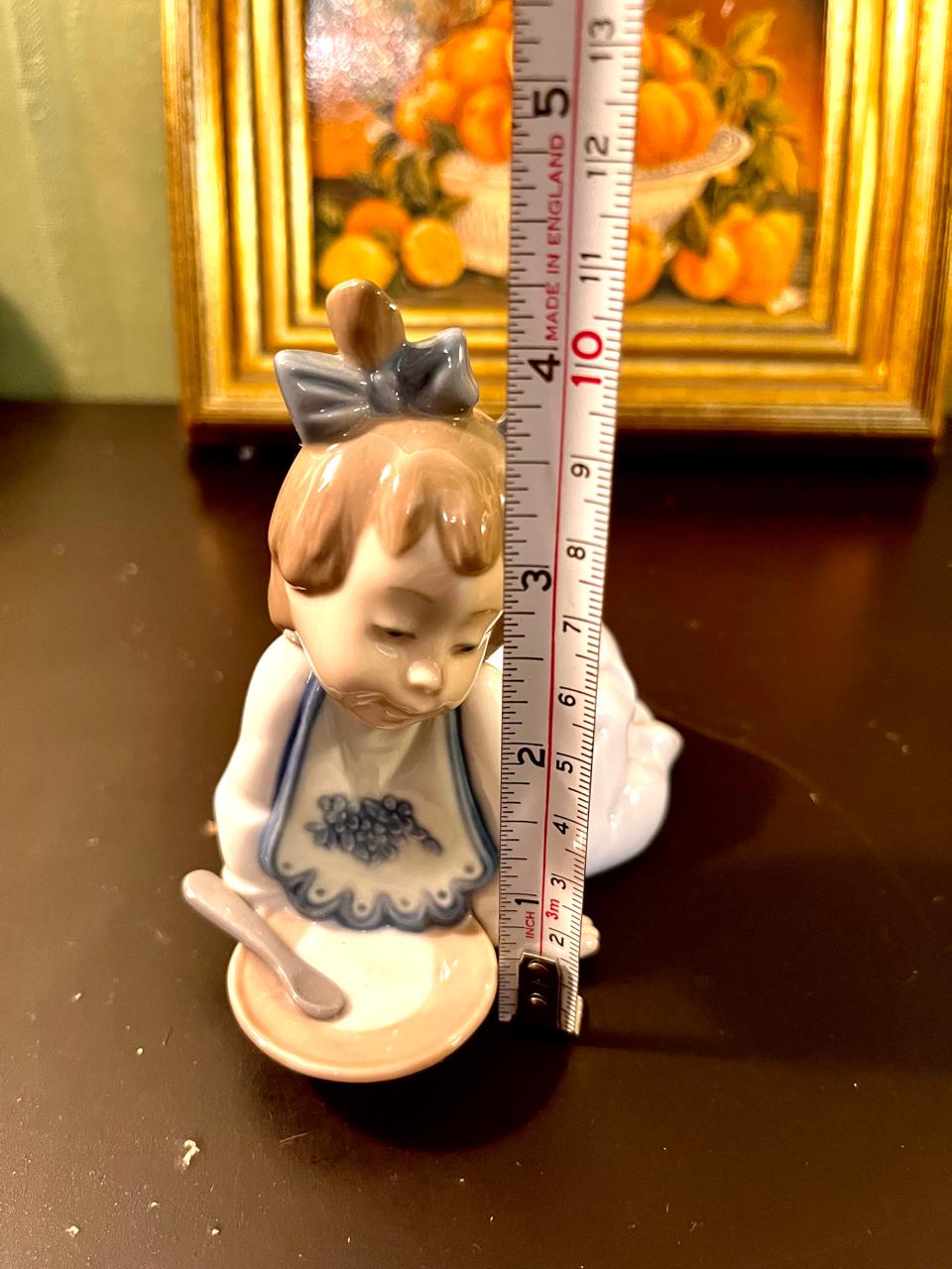Vintage Porcelain Girl with Bowl Figurine – 4 Inch