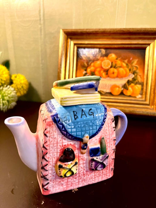 Vintage Bookshop Ceramic Teapot – 6 Inch Novelty Décor