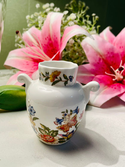 Aynsley Cottage Garden Fine Bone China Twin-Handle Vase 9cm