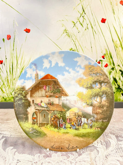 1986 Seltmann Weiden Christian Lückel Village Plate 8 in