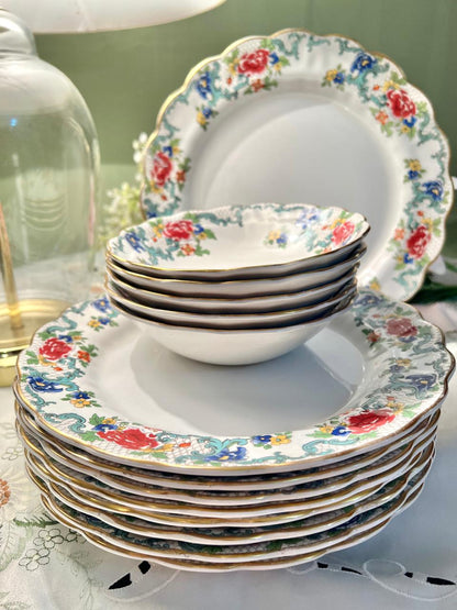 England Floral Dinnerware Set 14 pcs– Made in England