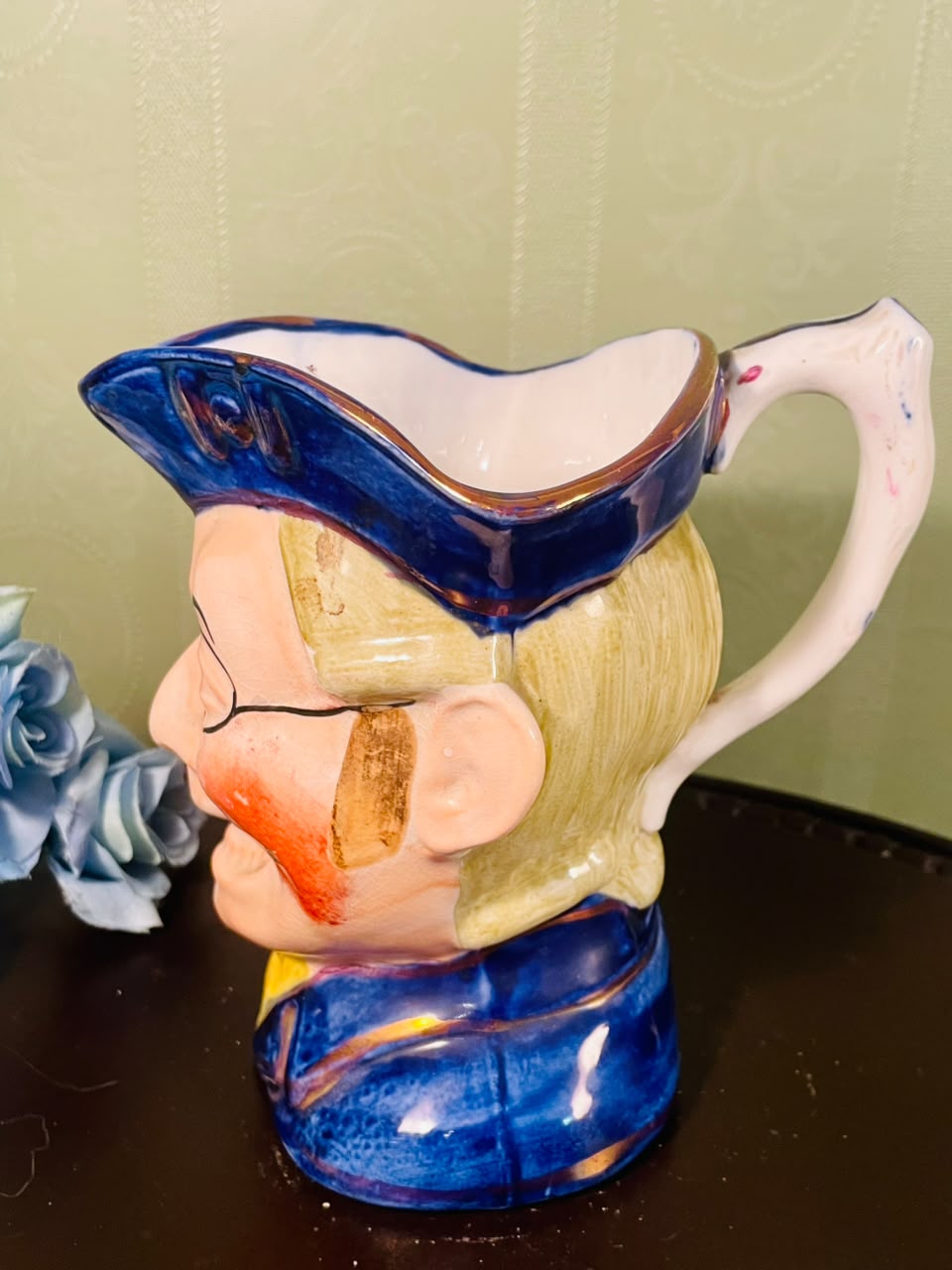 Vintage Character Toby Jug Ceramic Pitcher – 7 Inch