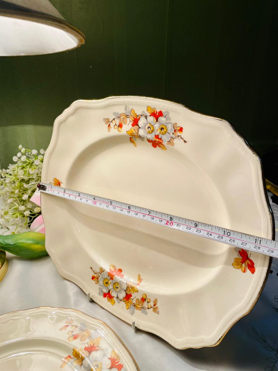Alfred Meakin England Floral Plate & Platter Set