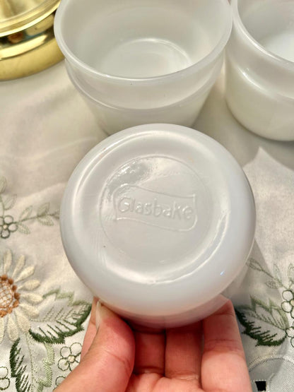 Pyrex White Oven-Safe Ramekin Bowls – 5 Piece, Approx. 8 cm