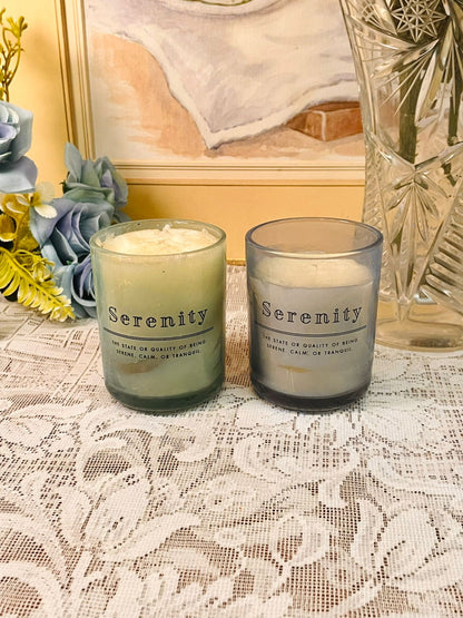 Serenity Glass Jar Candle  – Vintage Calm Duo