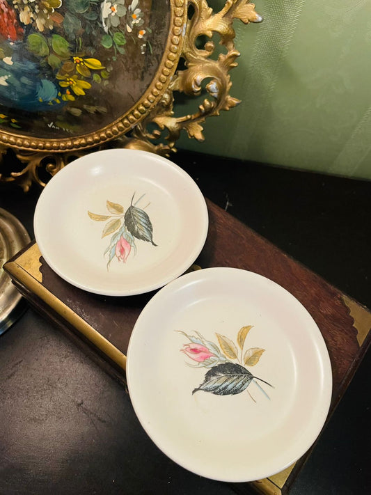 J & G Meakin Sol Rose Small Dishes Set of 2 England