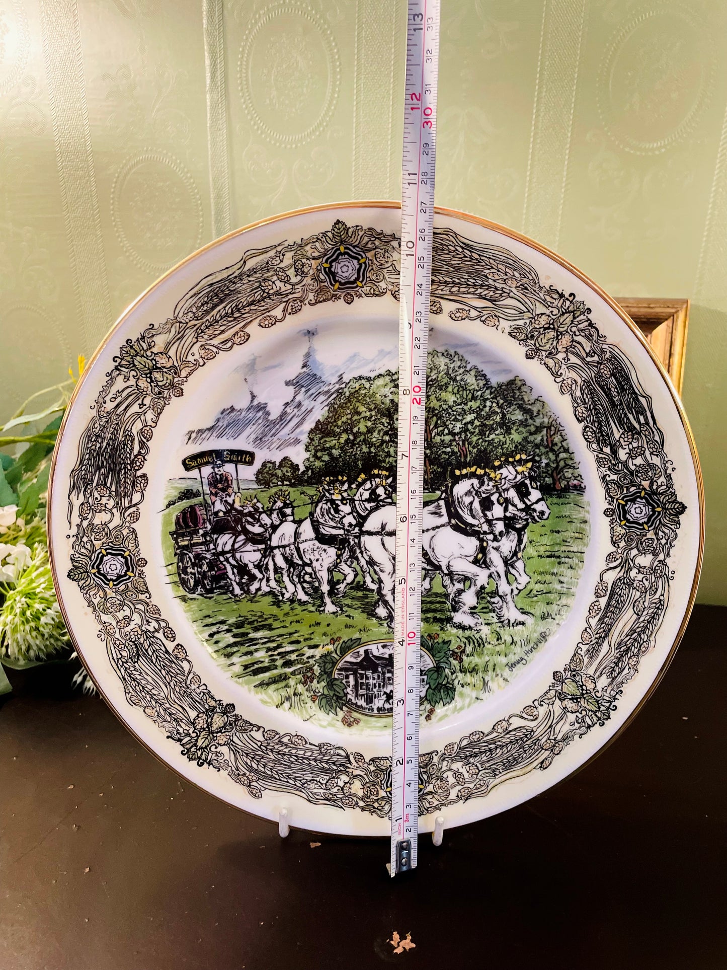 Samuel Smith Horse-Drawn Brewery Plate 10.5 Inch Vintage