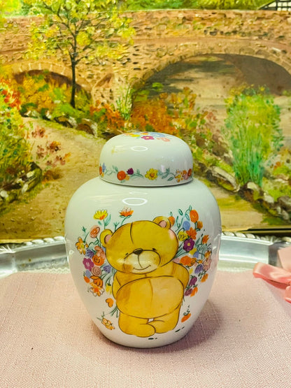 Vintage Grosvenor 1990 Ginger Jar – Beautiful Ceramic Collectible with Lid - candy jar