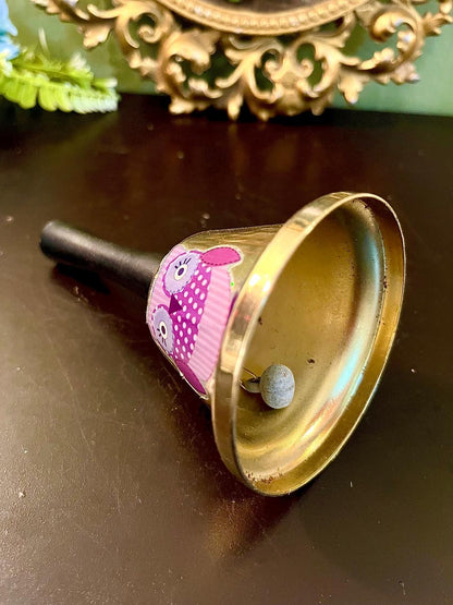 Gold Owl Decorative Hand Bell