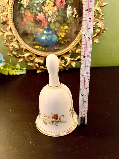 Vintage Floral Porcelain Collectible Bell
