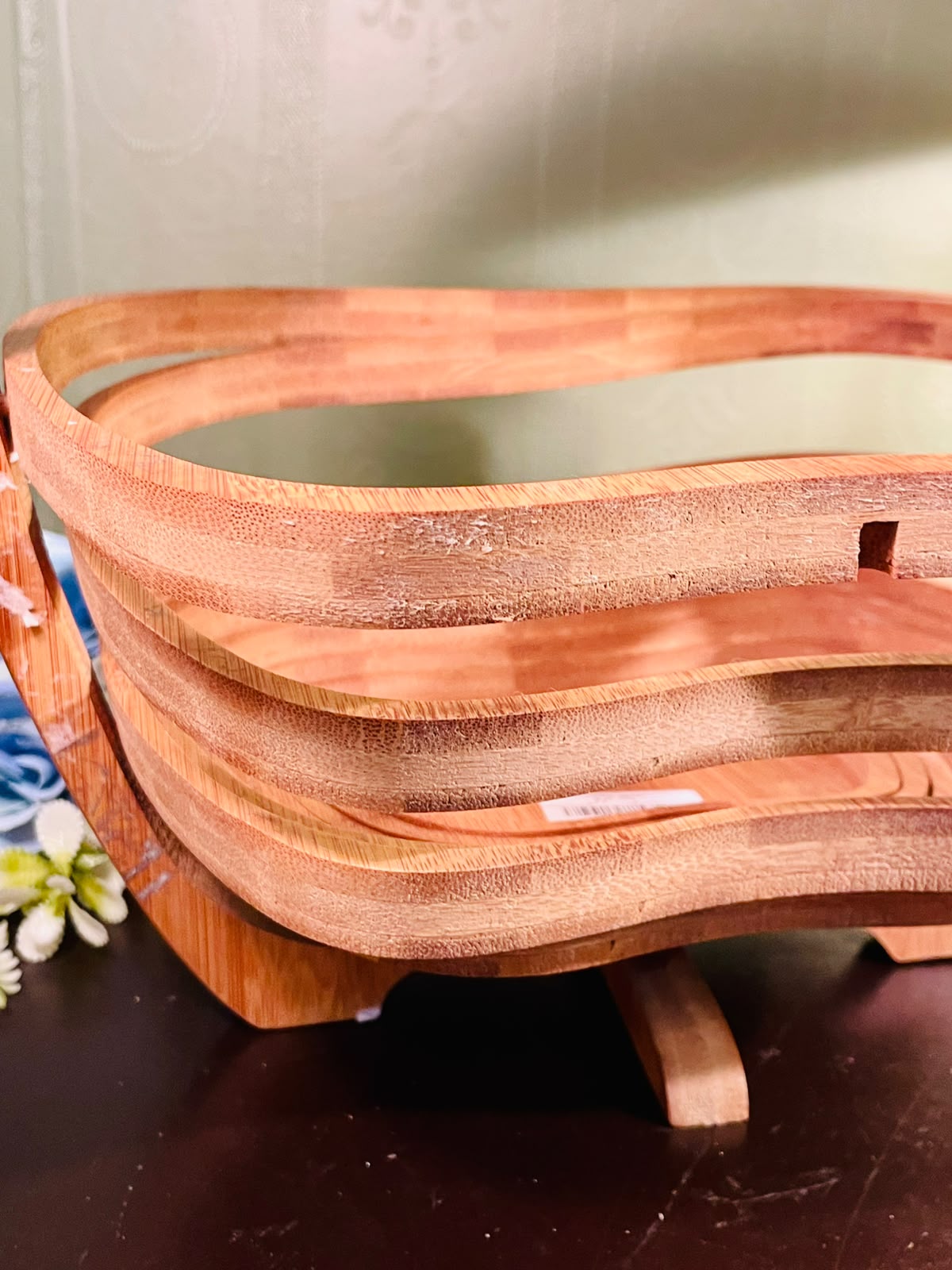 Expandable Wooden Apple Fruit Basket – Collapsible Folding Basket