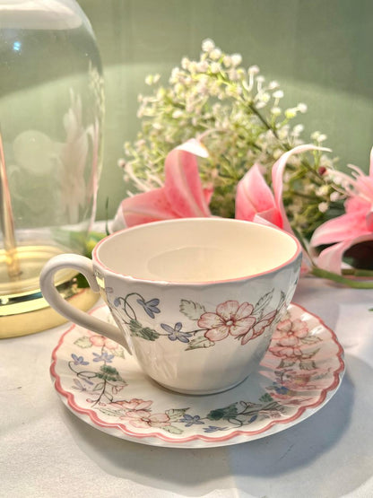 Myott Meakin Spring Fields Floral Soup Cup & Saucer Set 2 Piece