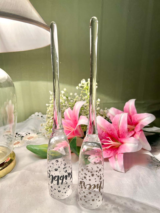 Clear Crystal Decor 11.5" – Set of 2