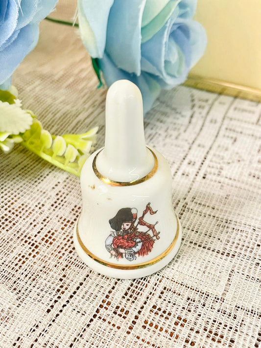 Vintage Porcelain Bell with Gold Trim – Girvan