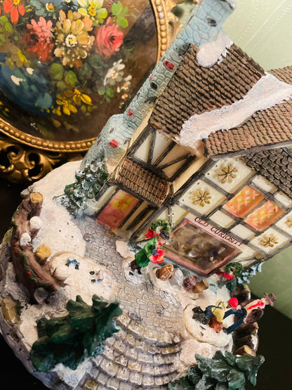 Vintage Lighted Old Curiosity Shop Christmas Village