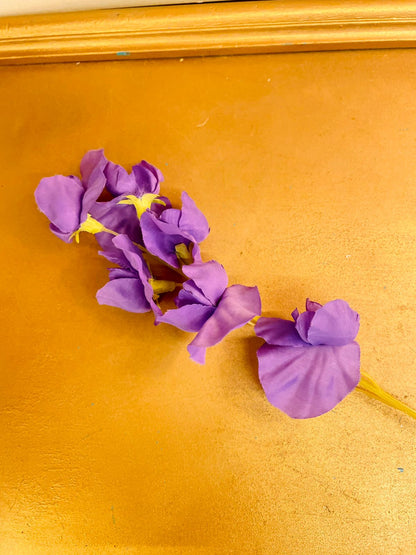 Purple Artificial Orchid Flower Stem 16"