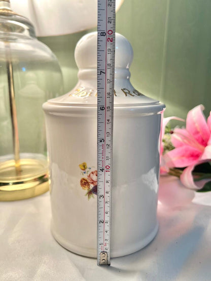 Price Kensington White Ceramic Floral Storage Jar Airtight 19cm