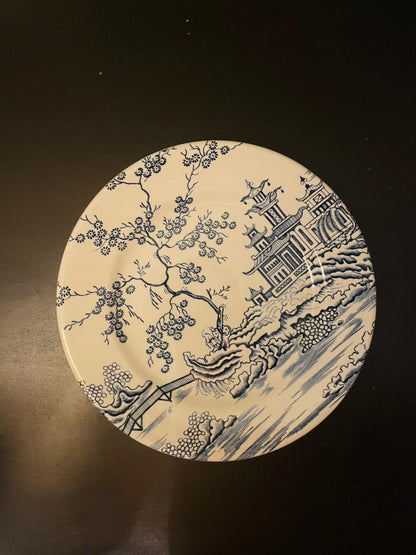 Blue and White Chinoiserie Decorative Plate 8 Inch