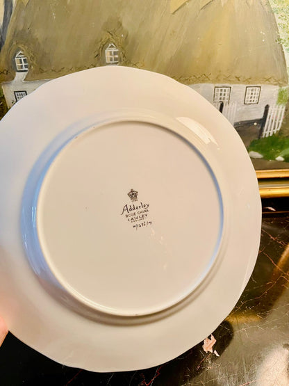 Adderley Bone China “Langley” Floral Decorative Plate  10 inches– Made in England.