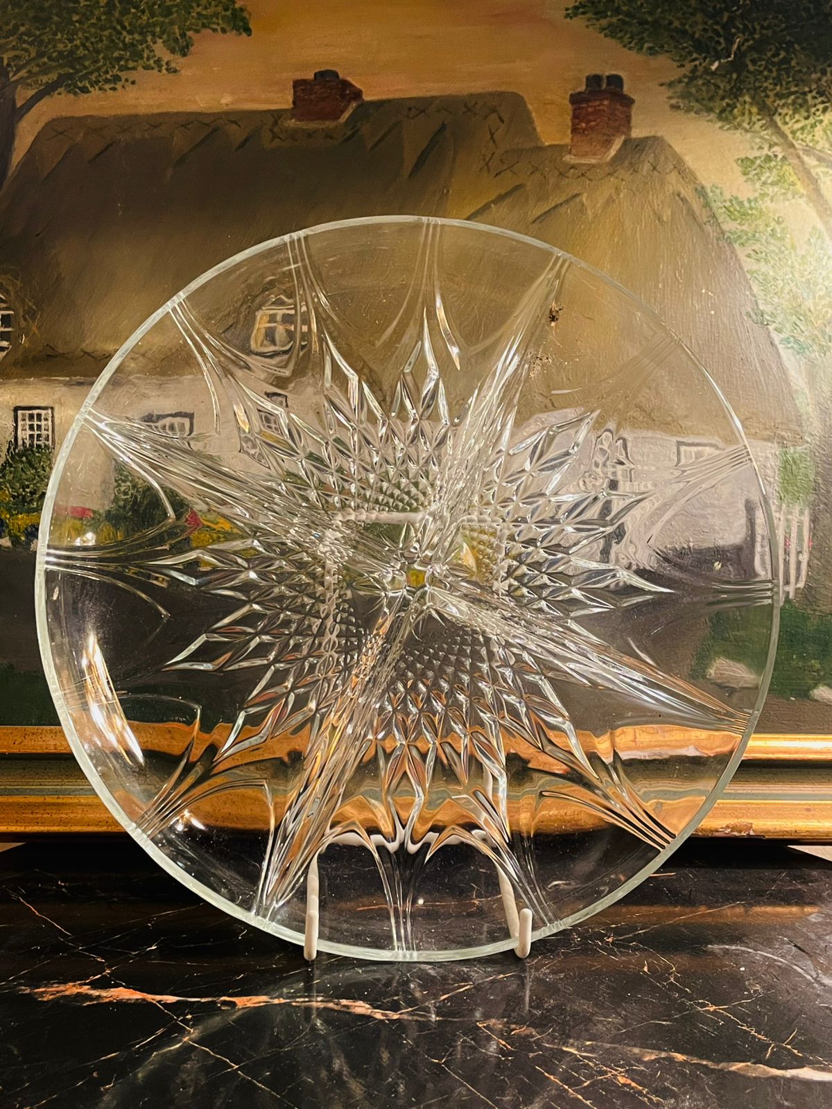 Vintage Crystal 4-Way Divided Plate Dish – Serving Dish