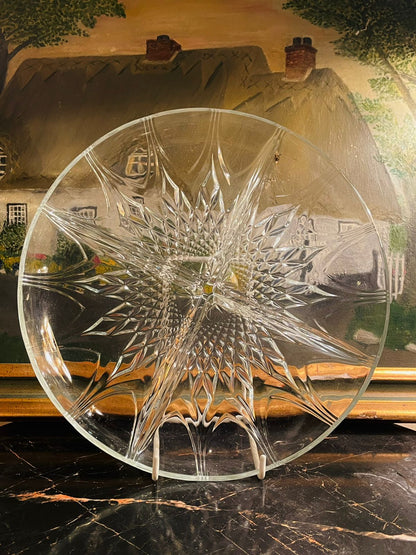 Vintage Crystal 4-Way Divided Plate Dish – Serving Dish