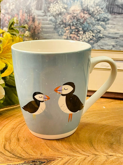 Dunelm Puffin Porcelain Mug | Coastal Bird Coffee Cup