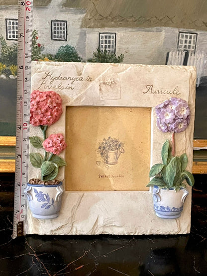 Vintage Floral Photo Frame - “Hydrangea in Porcelain Auricule”