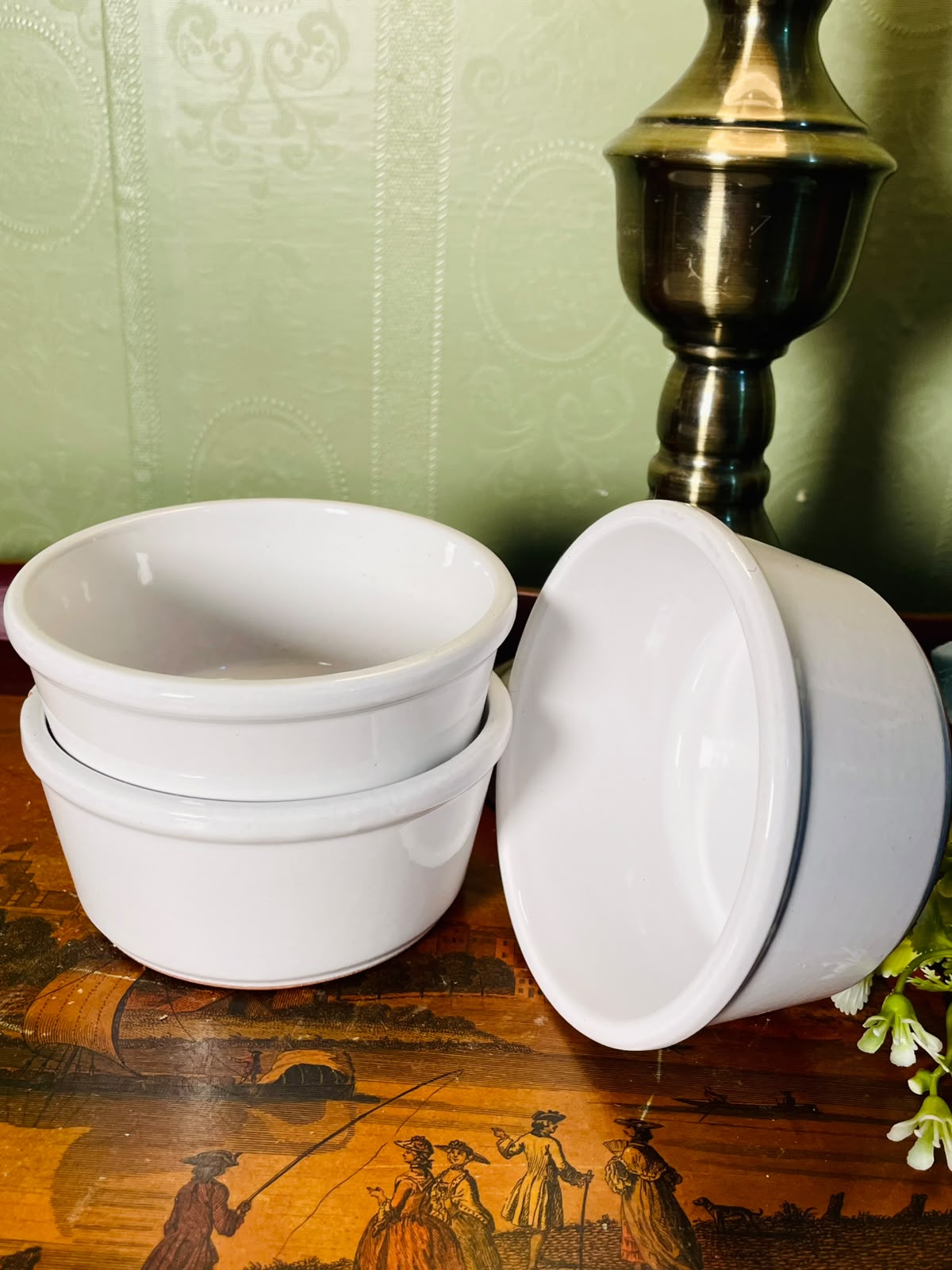 White Oven-Safe Ramekin Set – 3 Pieces, 10 cm