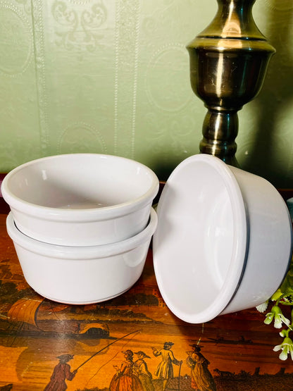 White Oven-Safe Ramekin Set – 3 Pieces, 10 cm