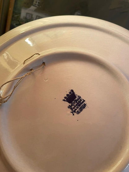 Vintage Amsterdam Holland Plate | Blue & White Delft Style | England