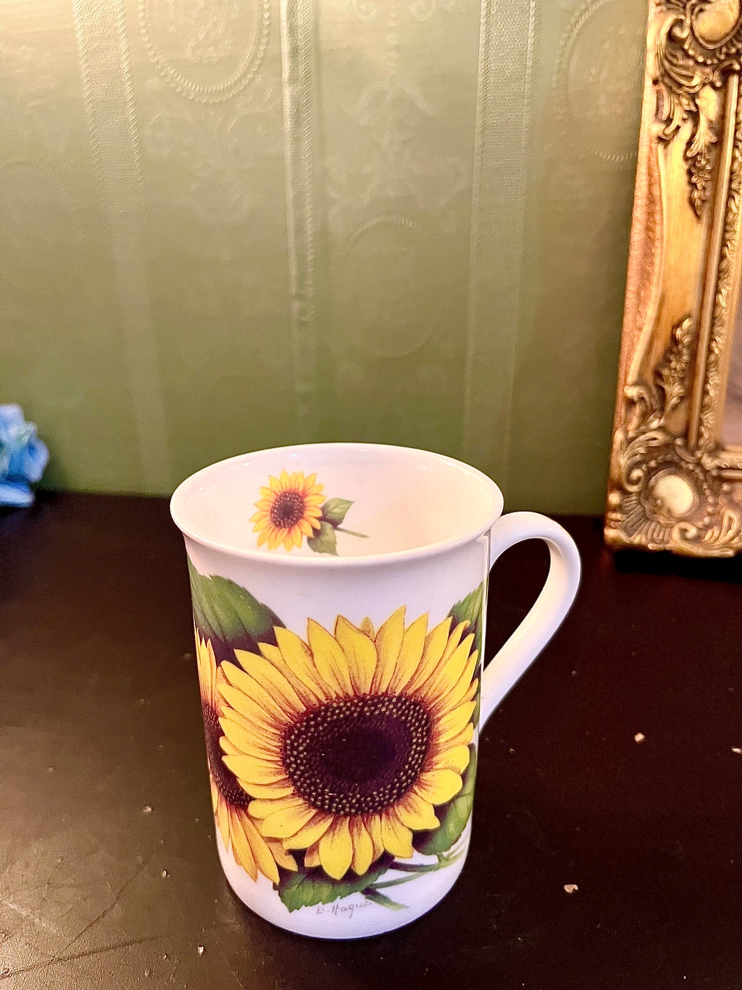 Sunflower Fine Bone China Mug | Floral Coffee & Tea Cup