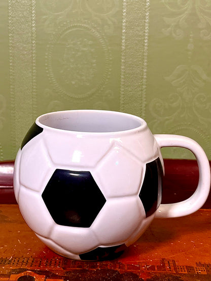 Football Soccer Ball Shaped Ceramic Mug PG Tips 10cm
