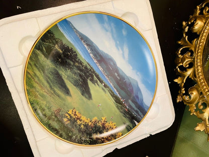 The 9th at Royal County Down Golf Course Porcelain Decor Plate – A.G. Hobson