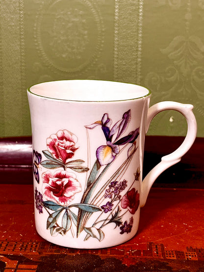 Kingsbury Fine Bone China Floral Mug Made in England Staffordshire