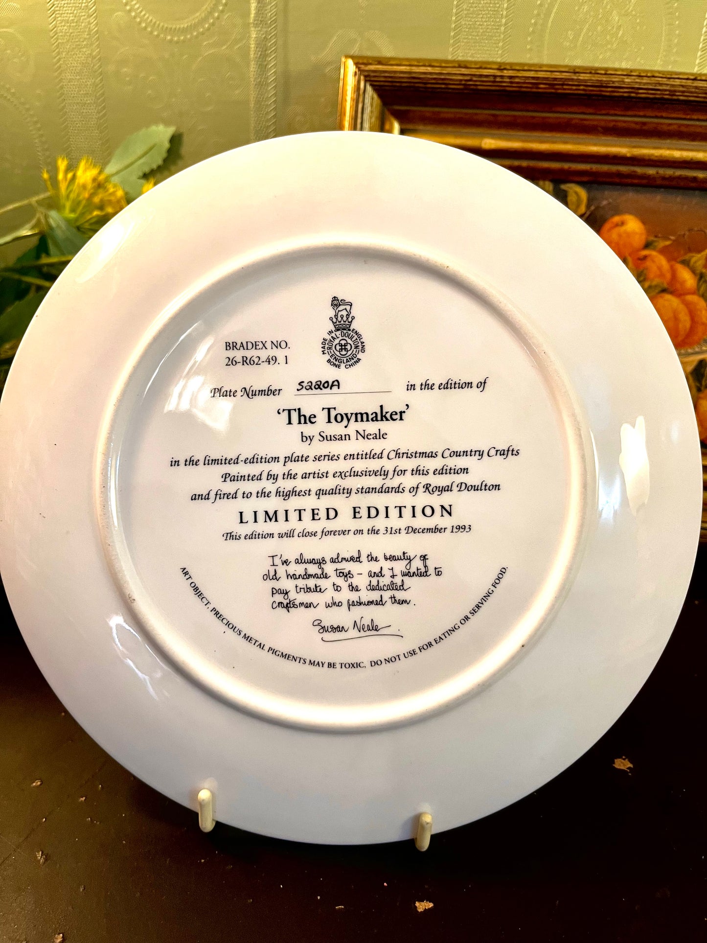 Royal Doulton The Toymaker Collector Plate 20 cm