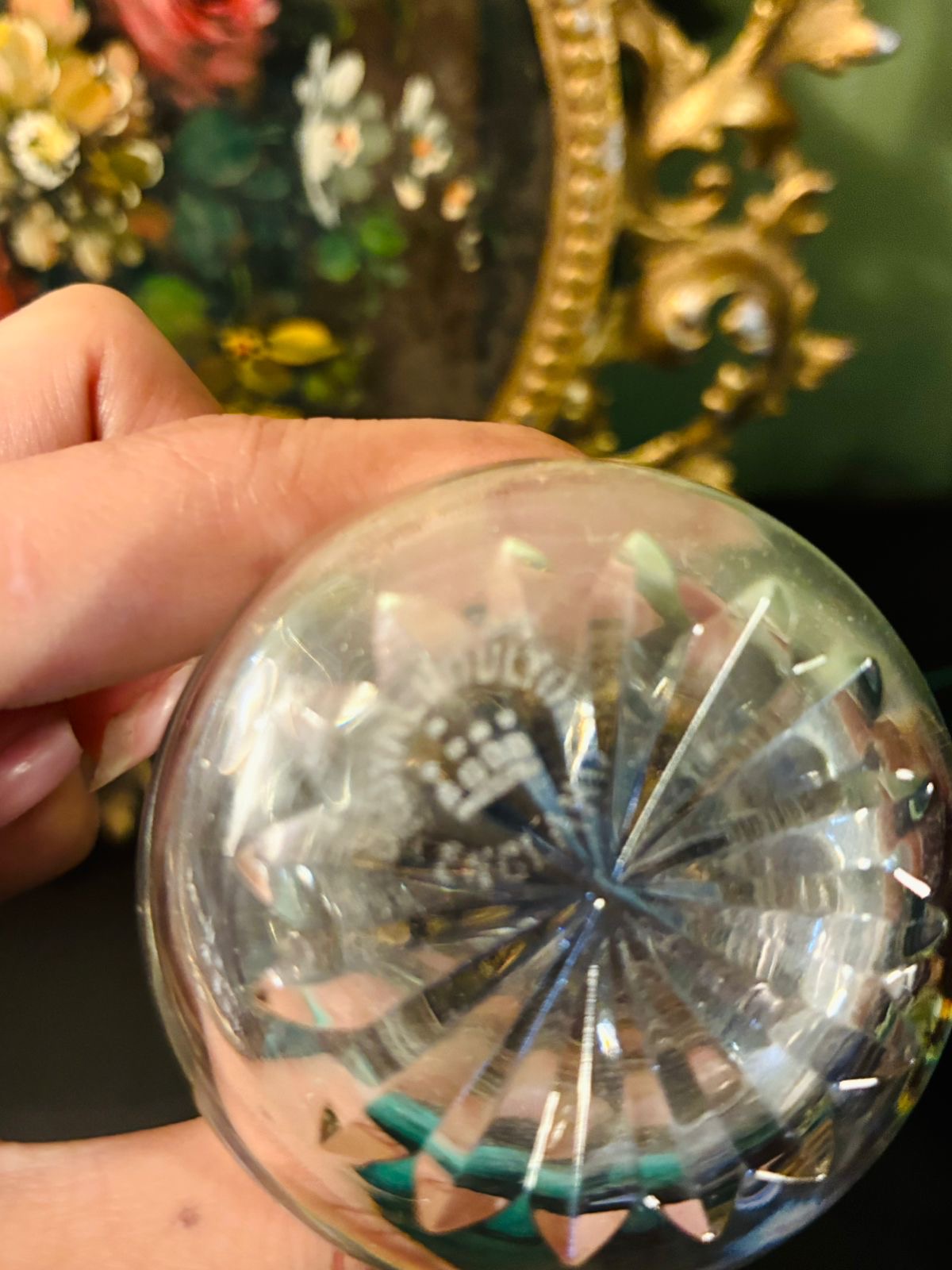 Vintage Clear Cut Crystal Footed Dessert Bowl