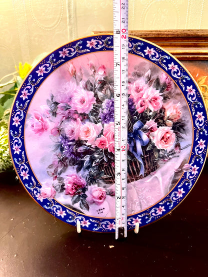 Lena Liu Roses Limited Edition Collector Plate 1992 W.S. George