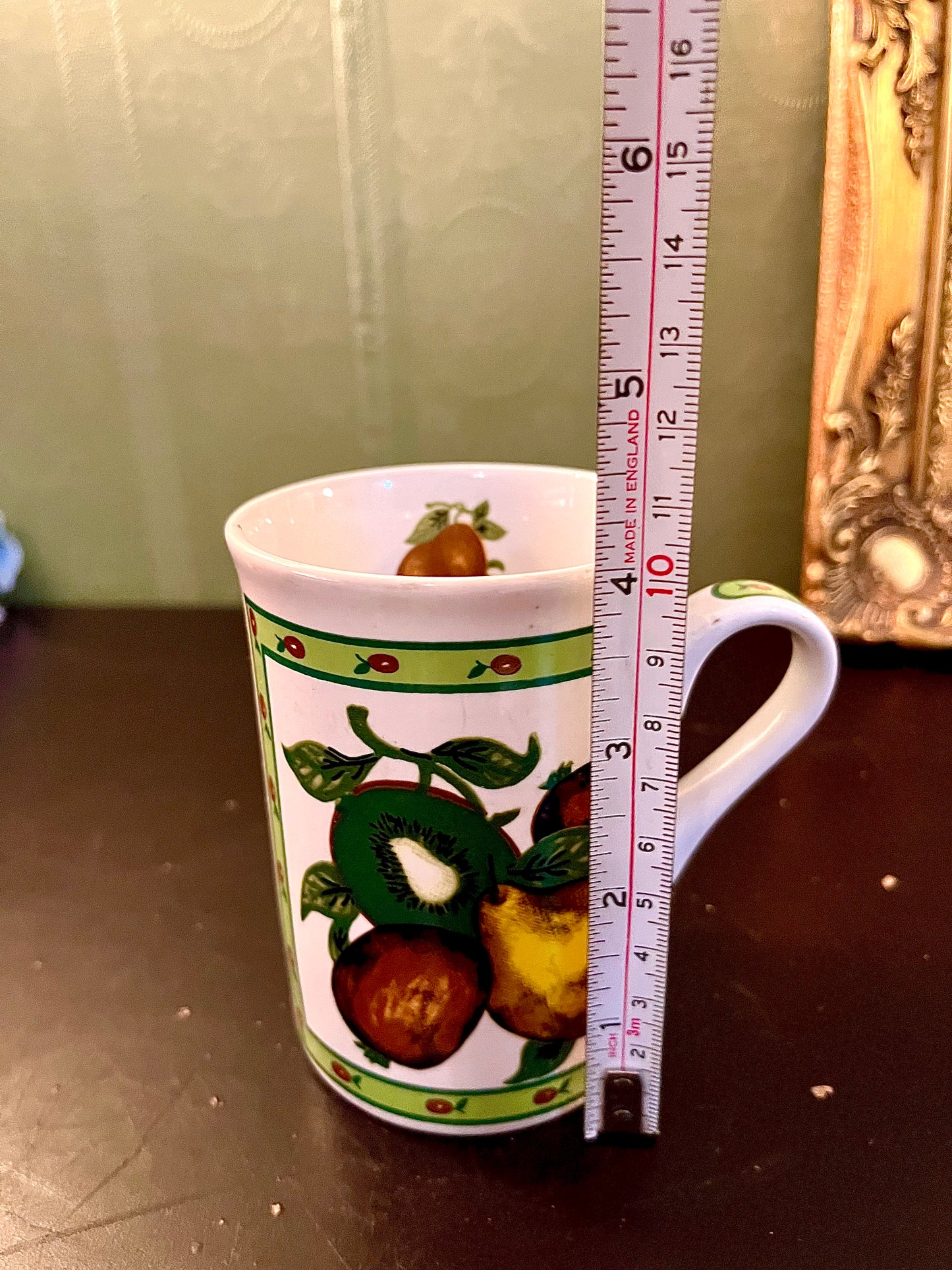 Fruit Print Ceramic Coffee Mug – Vintage Tea Cup | Orchard Design