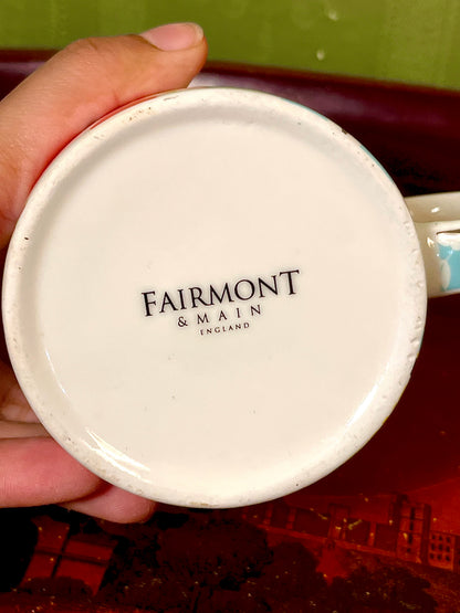 Fairmont & Main England Colourful Butterfly Floral Mug