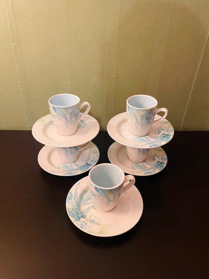 Johnson Brothers Chambray Coffee Cup & Saucer Set of 5