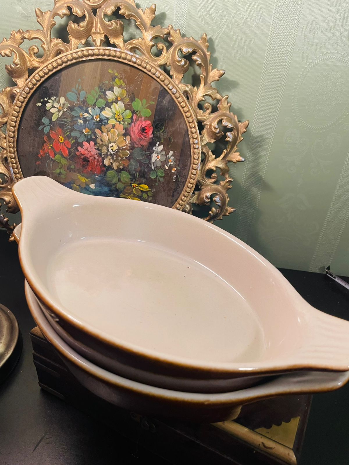 Vintage Ceramic Oven Safe Baking Dish