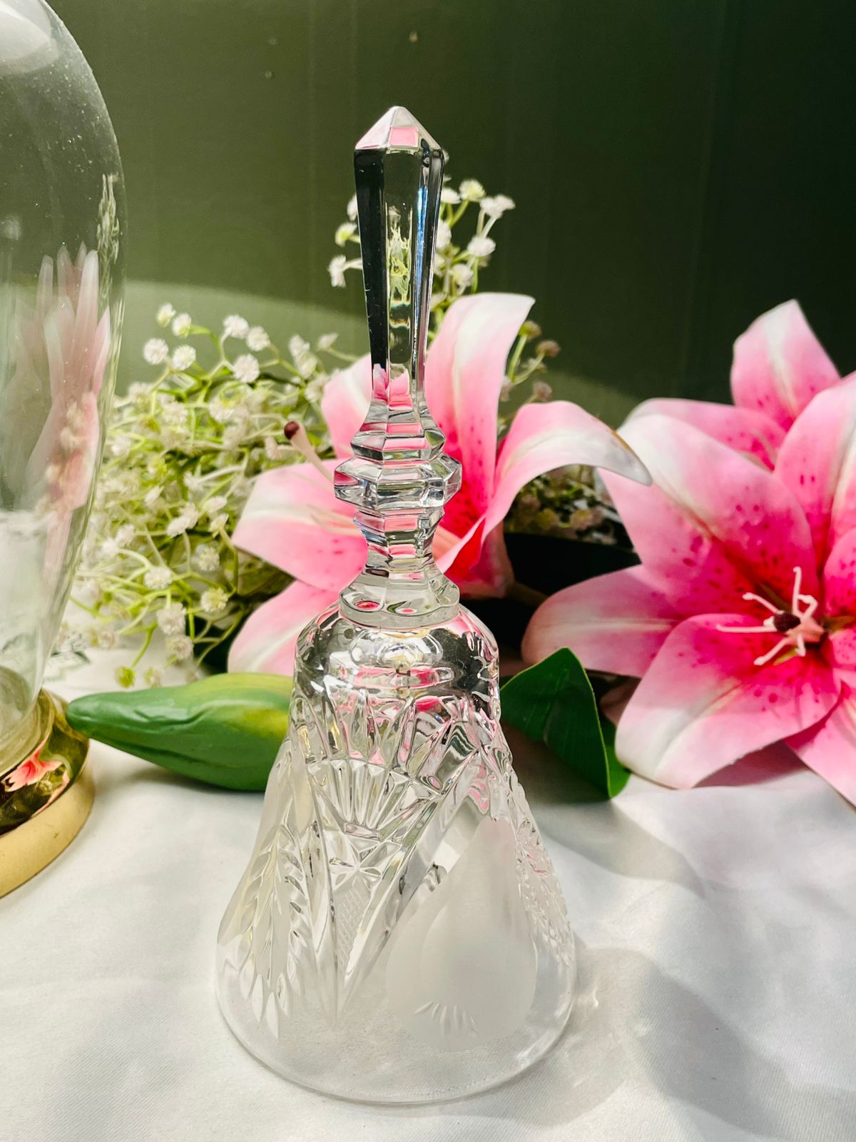 Clear Cut Crystal Hand Bell 7.5 in