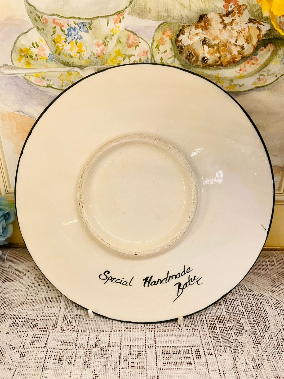 Hand-Painted Istanbul Mosque Decorative Plate – Elegant Art Design