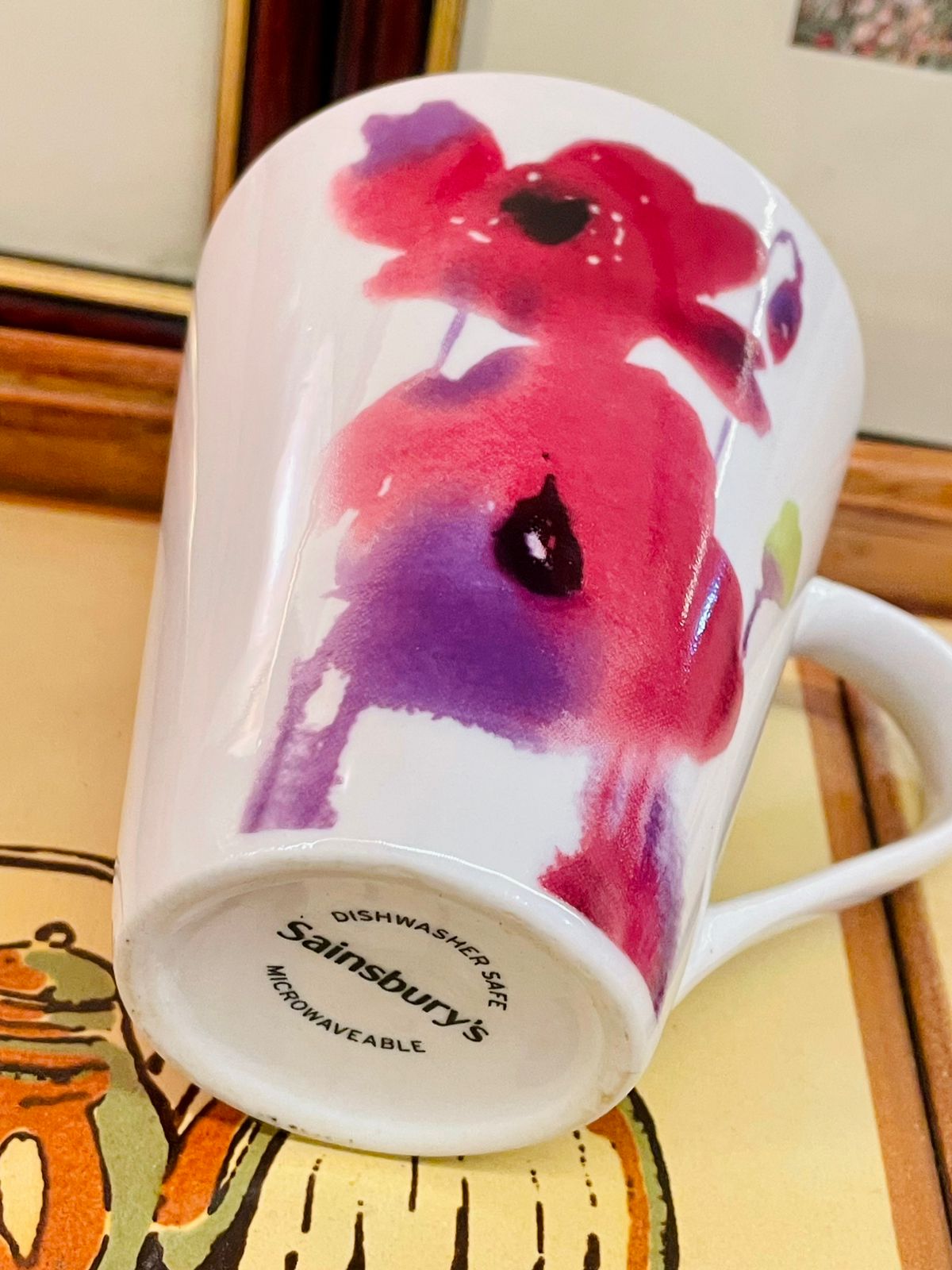 Sainsbury’s Abstract Floral Mug – Modern Watercolour Design