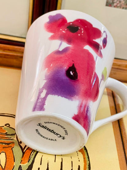 Sainsbury’s Abstract Floral Mug – Modern Watercolour Design