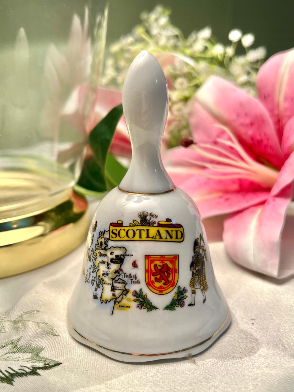 Scotland Map Decorative Ceramic Bell 4.5"