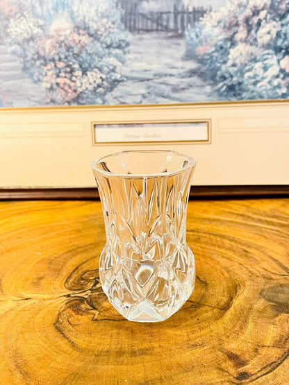 Vintage Cut Glass Shot Glass vase | Crystal Mini Tumbler