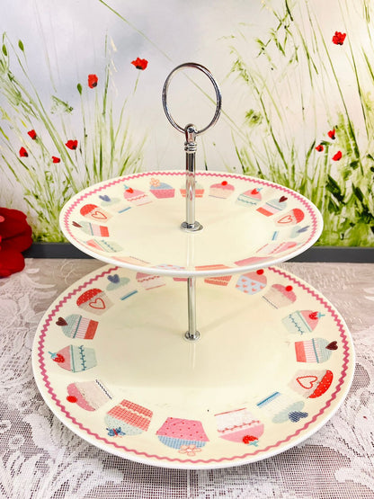 Two Tier Cupcake Cake Stand