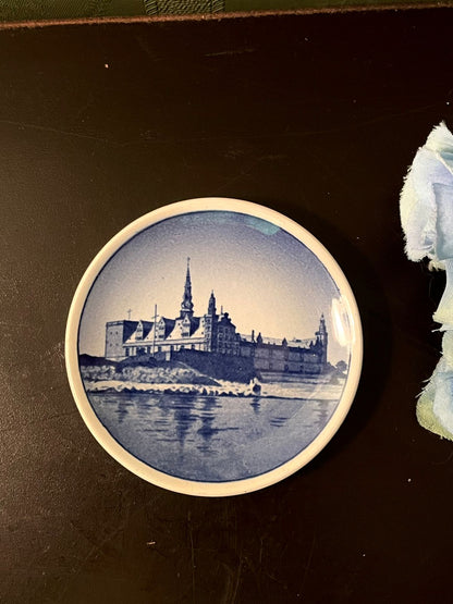 Denmark Kronborg Slot Mini Blue Decorative Plate 3 Inch